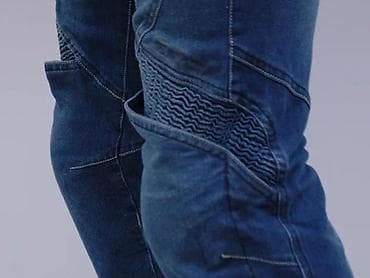 Farmerke: Muške jeans pantalone – biker/karirano šivenje - Model: slim/straight — 9