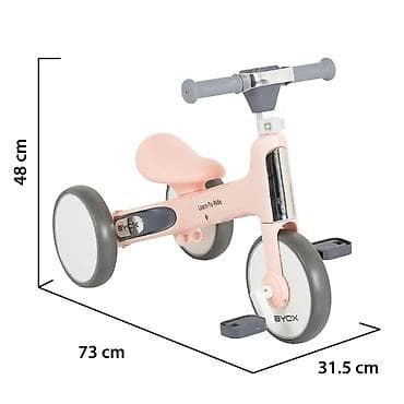 tricikli guralice za decu: BYOX Balance Bike Learn to Ride 2u1 – Pink (šifra: CANB9184-70) — 5