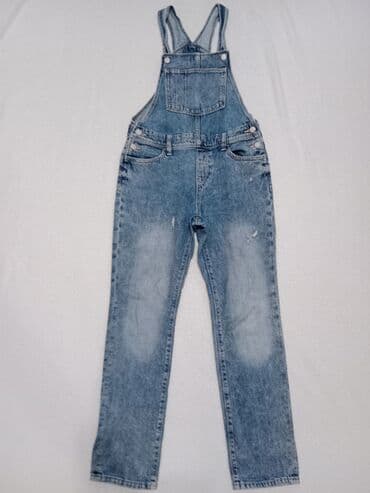 heklane haljinice za djevojčice: Jeans with suspenders, 152-158 — 1