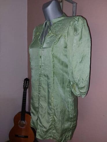pantalone i kosulje za punije dame: L, Jednobojni, bоја - Zelena — 3