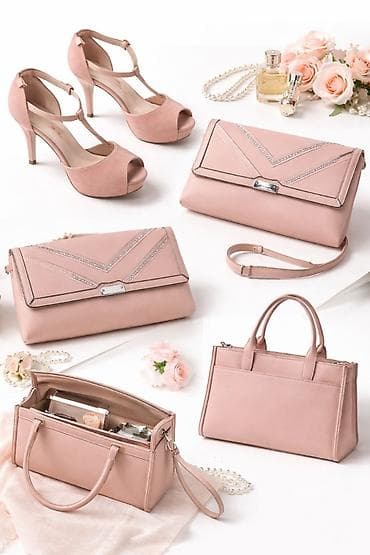 Elegantni komplet za svečane prilike – puder roze - Sandale na na lalafo.rs Elegantni komplet za svečane prilike – puder roze - Sandale na