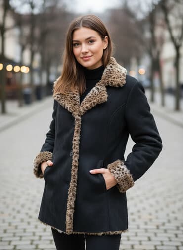 XL, Veštačko krzno, bоја - Crna