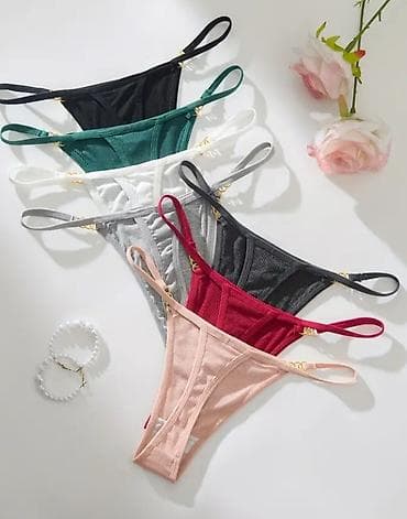 Ženske rebraste tange – set u više boja - Model: visok izrez sa