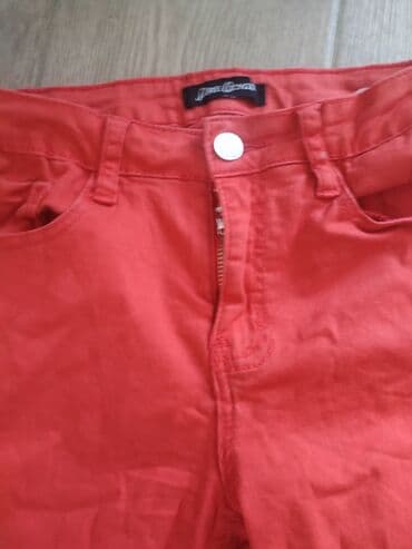 crvene kozne pantalone: S (EU 36) — 3