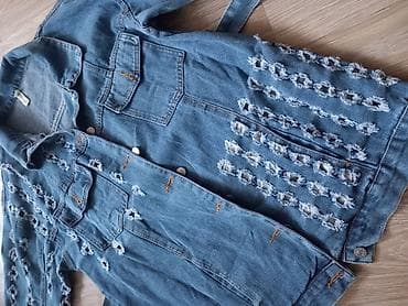 Sakoi: Nova prelepa duža teksas jakna malo.duzi oversize model ima i kaiš uni — 2