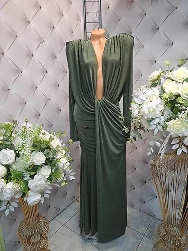 bitsiani odela: Elegantna duga haljina sa efektom drapiranja - Model: večernja/maksi — 1