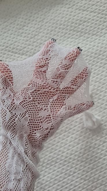 Ženska odeća: Cipkane hulahopke bele — 2