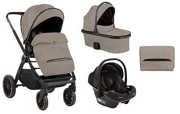 buster sediste za decu: KIKKA BOO Kolica TIFFANY beige set 3u1 sa tvrdom korpom i auto — 1