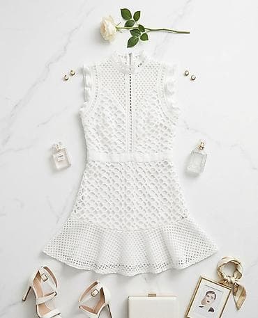 haljine sa karnerima slike: Prodajem prelepu belu haljinu od heklane čipke (crochet lace). Haljina — 1