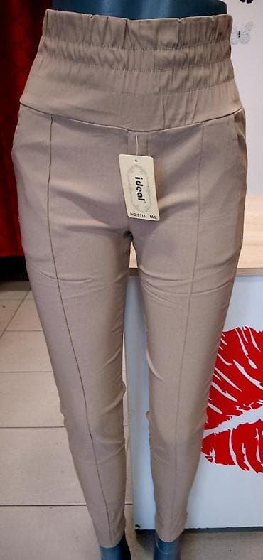 prelepo: Ženske pantalone IDEAL pamuk elastin vel. S. M. L. Xl. 2xl. Cena — 1
