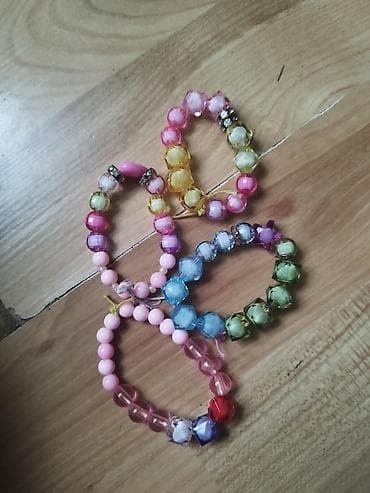 monsoon kids srbija: Set šarenih narukvica od perli za decu - Ručno nizane elastične — 1