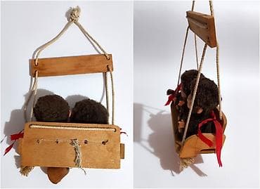 pinjata duga: Stari Monchhichi - Twin Monkeys Retki mončiči majmunčići iz — 2
