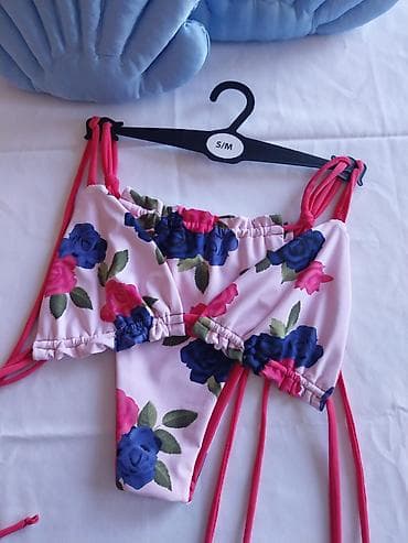 Kupaći kostimi: Dvodelni kupaći kostim – cvetni print - Model: bikini sa trouglastim — 3
