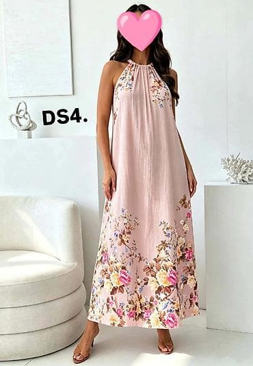 top svecani: Haljina – duga maxi haljina sa cvetnim dezenom - Model: ležeran — 1