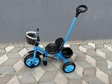 crno sivi tech fleece: Dečiji tricikl sa ručkom za guranje - Model: Playnbaby (označeno na — 2