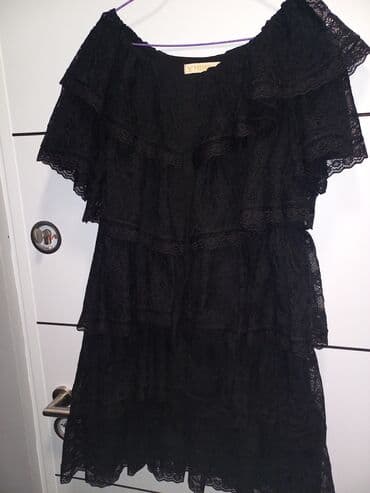 balasevic haljine svecane: L, color - Black, Evening, Short sleeves — 7