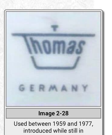 set za hranjenje od bambusa: Tacne za poslastice 1959 do 1977god. Thomas porcelan Nemacka — 9