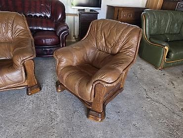 dekor platno za namestaj: Kožna garnitura za dnevnu sobu – 1 - Sastav: trosed i dve fotelje - — 6