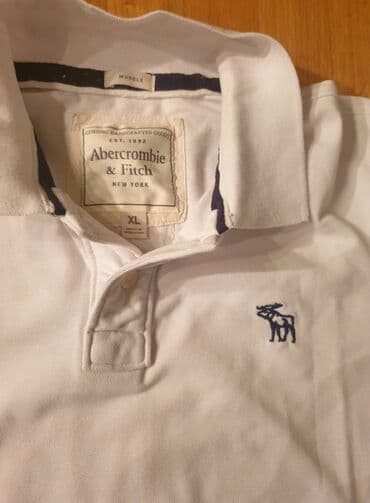 zimske jakne c a: ABERCROMBIE FITCH New York, bela polo majica sa kragnicom, muscle — 1