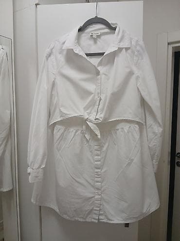 Haljine: Bela košulja-haljina za trudnice, brend C&A MAMA. - Model — 3