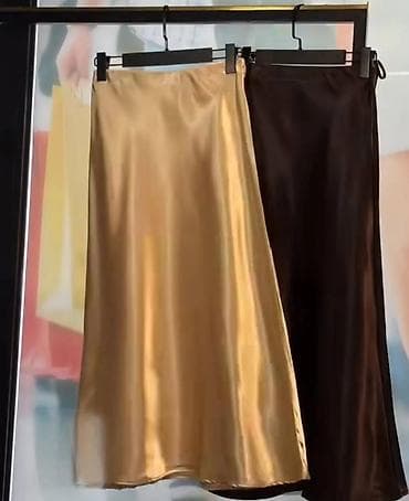 ideen 3: Saten suknja A‑kroja - Model: midi dužina, ravnog visokog struka sa — 2