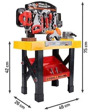 parkside radionica za decu: VELIKA RADIONICA TOOL & BRAINS, 39 DELOVA – ECOTOYS Šifra — 5