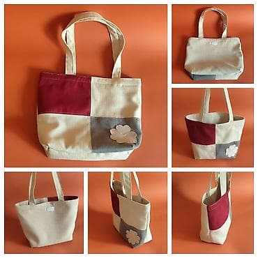 torbe od platna: Platnena tote torba – patchwork dizajn - Ručno šivena torba od — 1