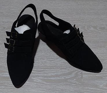 alexander mcqueen cipele: Crne ženske cipele sa otvorenom petom i niskom blok potpeticom — 3