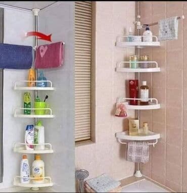 velike police: Ugaoni organizer za kupatilo 3000 din Podesiva visina - Da bi se ove — 1