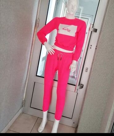 nike fleece komplet: Ženski komplet trenerke “Barbie Life” - Boja: intenzivno roze — 2