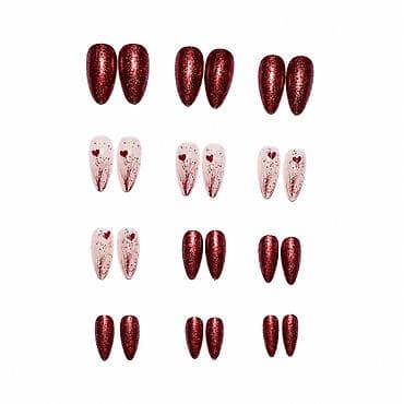 bele mlecne pecurke: Set presovanih noktiju – Nail Art Collection, stil NY-JQ036 - Premium — 2