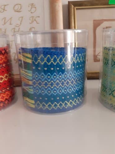 posuda za kafu i secer: Cotton, Geometrical, color - Multicolored — 3