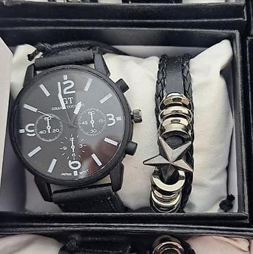 muški kaput: Set: Narukvica, Materijal: Koža — 1