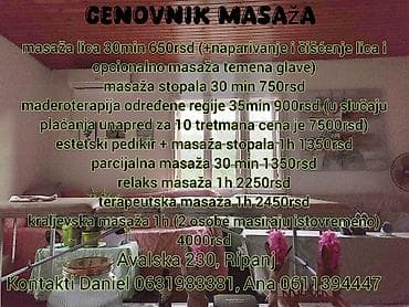 Services: Rajzinger Masaže Vama na usluzi u Ripnju na adresi Avalska 230 — 1