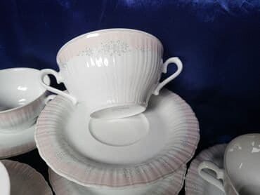 silikonski set za kuhinju: Cinije za supe,corbe itd.Eschenbach porcelan Bavaria 1960g+. Cinije 6 — 4