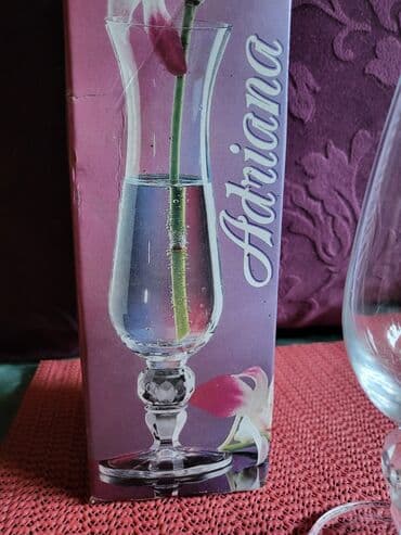 kristalne plafonjere: Vaza nova kristal Bohemija vintaz. Visina. 23cm. Stopa. 7cm — 7