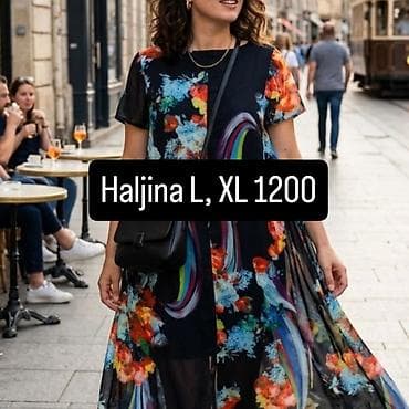 cvetne letnje haljine: Haljina – dostupne veličine L i XL – 1200 - Elegantna ženska haljina — 2