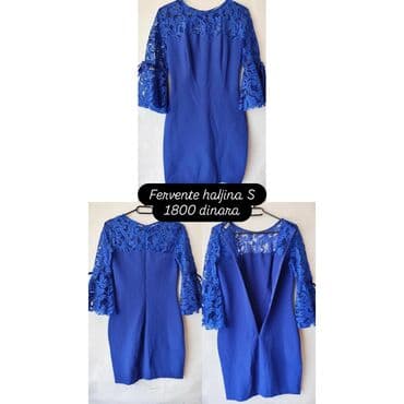 S, color - Blue, Cocktail, Other sleeves — 1