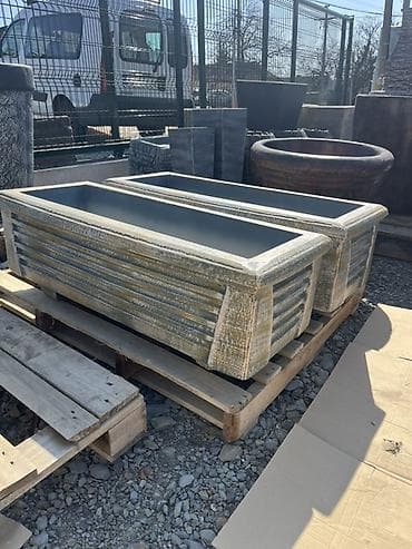 parking barijera: Velike pravougaone žardinjere za eksterijer - Materijal: liveni — 1