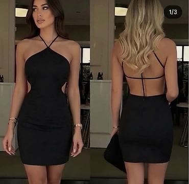 Haljine: Haljina sa golim leđima. Model sa uskim, kratkim krojem prati liniju — 1