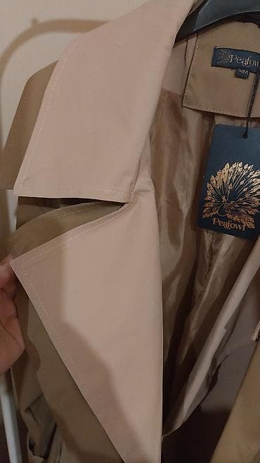 bunde jakne: Ženski mantil – Peafowl, veličina S/M - Klasičan bež trenč kroj — 3