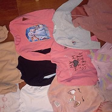 crne satenske pantalone: Paketić dečije garderobe za devojčice – razni komadi dugih rukava i — 6