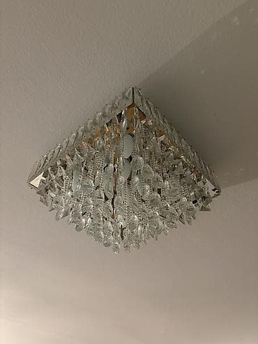 Kućna hemija i proizvodi za kuću: Kvadratni plafonski luster sa kristalnim visuljcima - Dizajn: moderni — 3