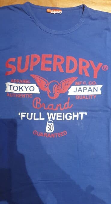 zimske jakne c a: SuperDry - super dry kraljevsko plava muška majica. Piše xl velicina — 2