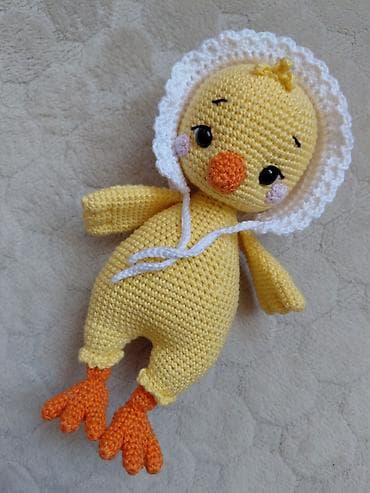 fortnite igračke: Heklana amigurumi igračka – pile sa kapicom - Ručno rađeni amigurumi — 1