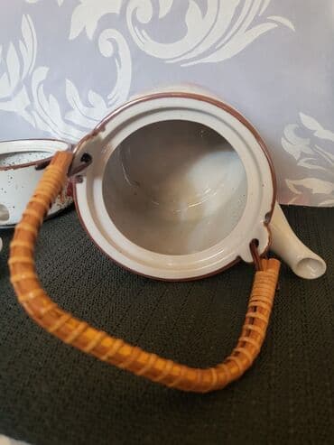 gde kupiti cajnik za turski caj: Cajnik nov sa gorionikom kameni porcelan iz 70,80ih god. Cajnik sa — 7