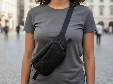 Univerzalna crossbody/struk torbica – crna - Kompaktan, ali prostran