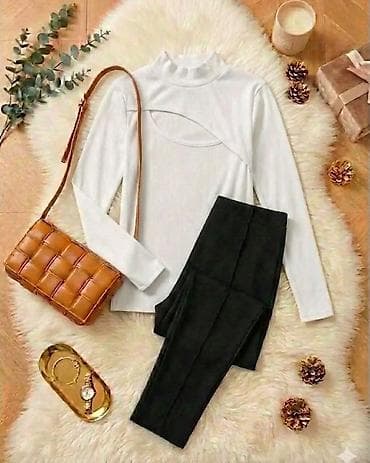 Lične stvari: Damski komplet – rebrasti duks dugih rukava + uske pantalone - Gornji — 2