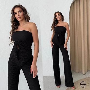moschino komplet: Ženski kombinezon bez naramenica – rebrasti/štepovani teksturirani — 3