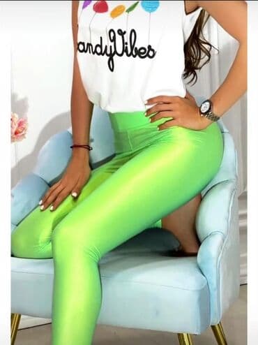 push up helanke: Lycra, color - Green, Single-colored — 3